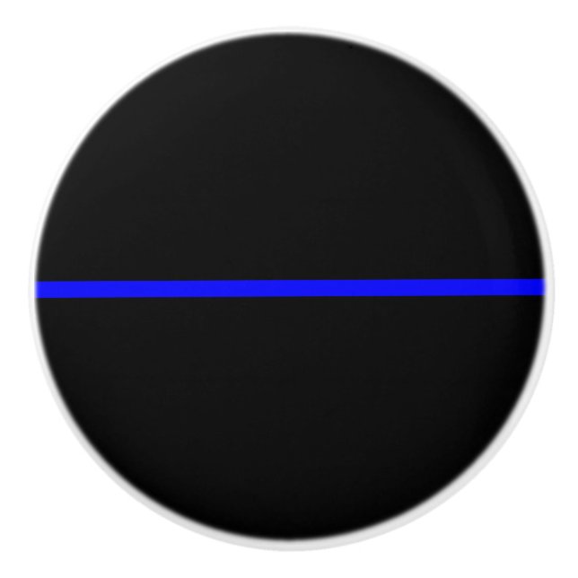 Das Symbolische Thin Blue Line-Konzept Keramikknauf (Vorderseite)