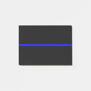 Das symbolische Thin Blue Line-Konzept Post-it Klebezettel