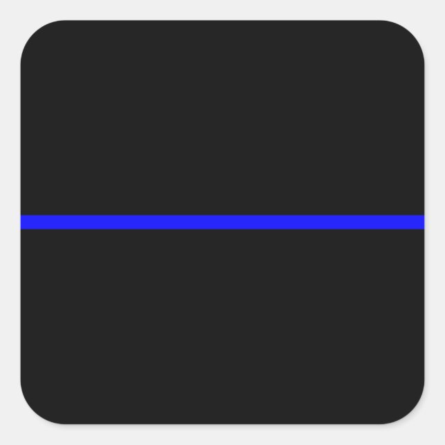 Das symbolische Thin Blue Line-Konzept Quadratischer Aufkleber (Vorderseite)