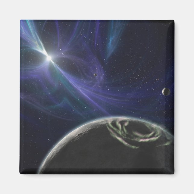 Das System des pulsaren Planeten Magnet (Vorne)