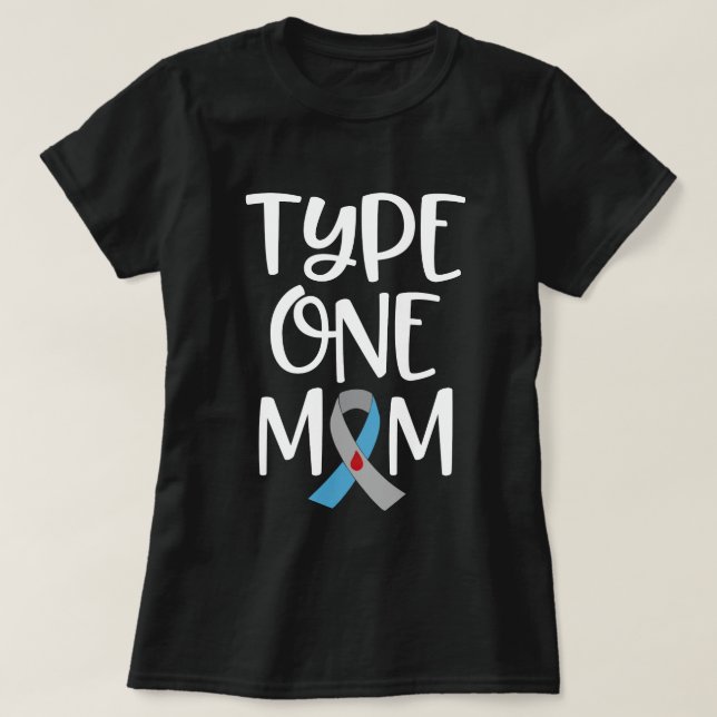 Das T1D der Typ- einsMama-Frauen bemuttert T-Shirt (Design vorne)