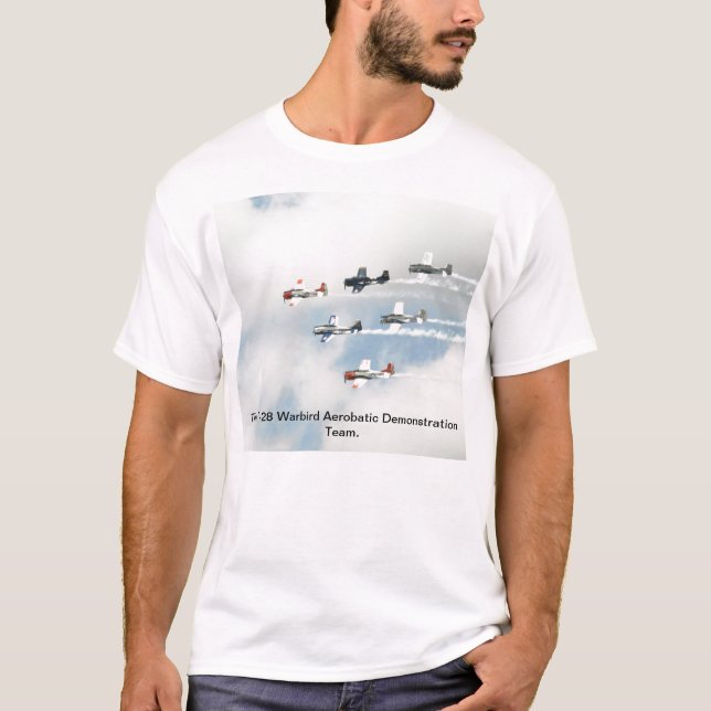 Das T-28 Warbird Aerobatic Demonstrations-Team T-Shirt (Vorderseite)