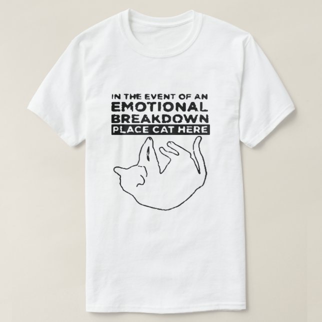 Das T-Shirt "Cat" für die emotionale Aufschlüsselu (Design vorne)