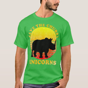 Das T-Shirt Chubby Unicorns gerettet, das gequält