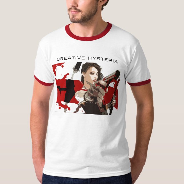 Das T-Shirt DARK-ANGEL-RED Männer (Vorderseite)