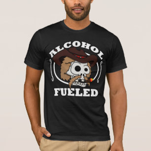 Das T-Shirt der Alkohol getankten Männer