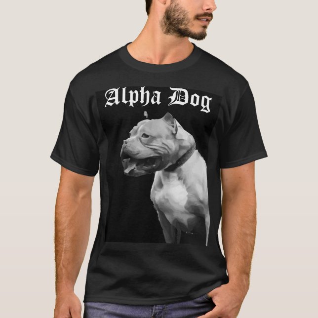 Das T-Shirt der AlphahundePitbull-Männer (Vorderseite)