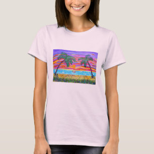 Das T-Shirt der Frauen - friedliches tropisches