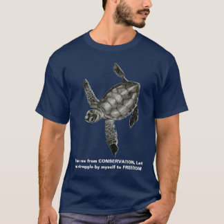 Das T-Shirt der Männer - Schildkröte - Marine-Blau