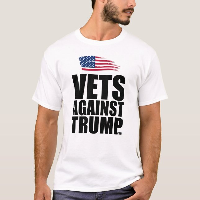 Das T-Shirt der Männer - Tierärzte gegen Trumpf (Vorderseite)