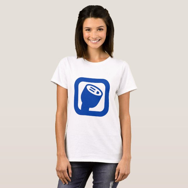 Das T-Shirt der PlugShare Logo-Frauen (Vorne ganz)