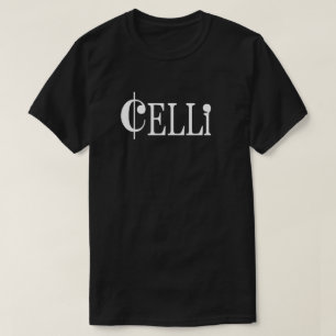 Das T-Shirt der schwarze Celli-grundlegenden