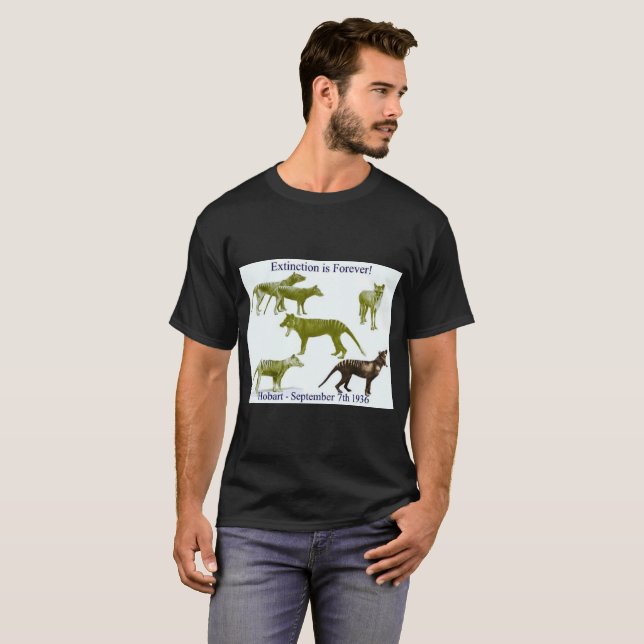 Das T-Shirt der tasmanischen Tigerthylacine-Männer (Vorne ganz)