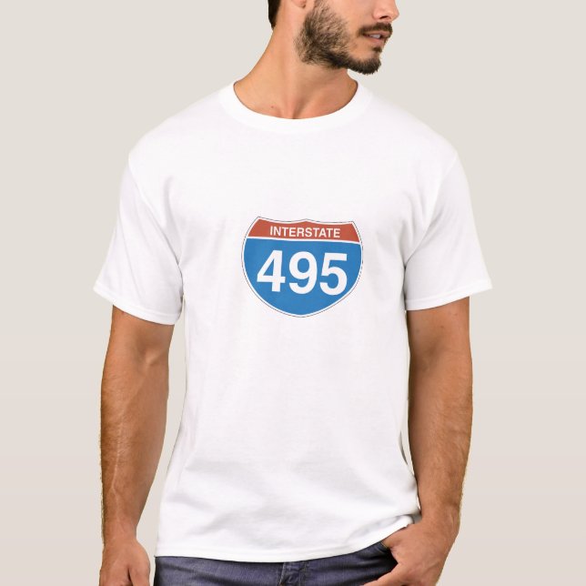Das T-Shirt der zwischenstaatlichen 495 Männer (Vorderseite)