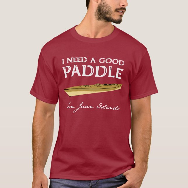 Das T-Shirt des Kajakpaddler-Mannes (Vorderseite)
