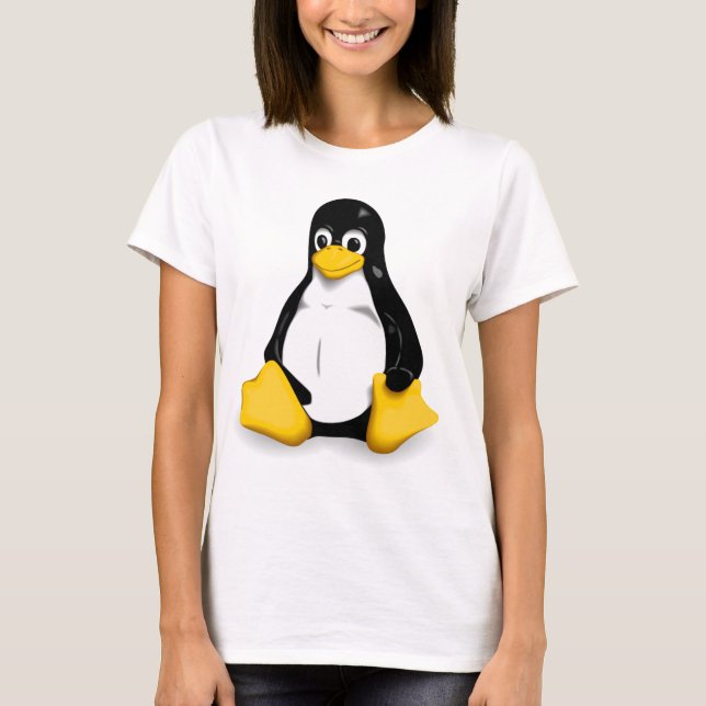 Das T-Shirt Frauen Linuxs Tux (Vorderseite)