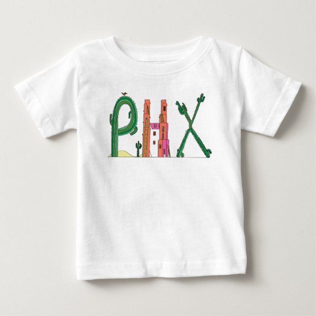 Das T-Shirt | PHOENIX, AZ (PHX) des Babys (Vorderseite)