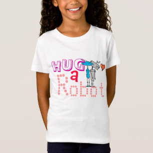 Das T-Shirt Umarmung-ein-Roboter Mädchens