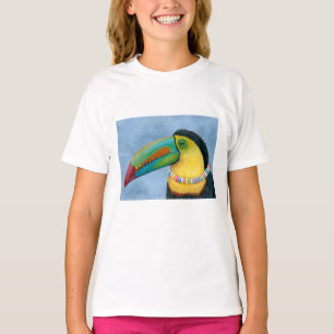 Das T-Stück der gestohlenen Halskette gekräuselt T-Shirt