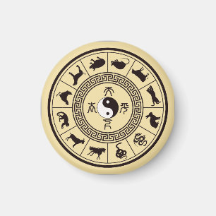Das Tai Chi-Zodiak-Rad Magnet