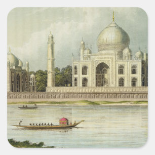 Das Taj Mahal, Grab des Kaisers Shah Jehan und Quadratischer Aufkleber