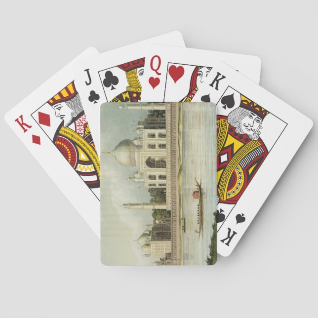 Das Taj Mahal, Grab des Kaisers Shah Jehan und Spielkarten (Rückseite)