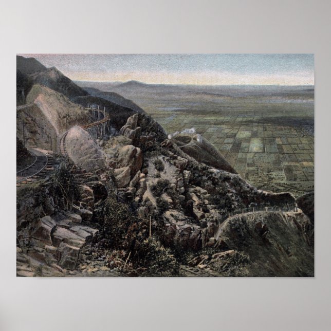 Das Tal aus Sicht auf die Berge Poster (Vorne)