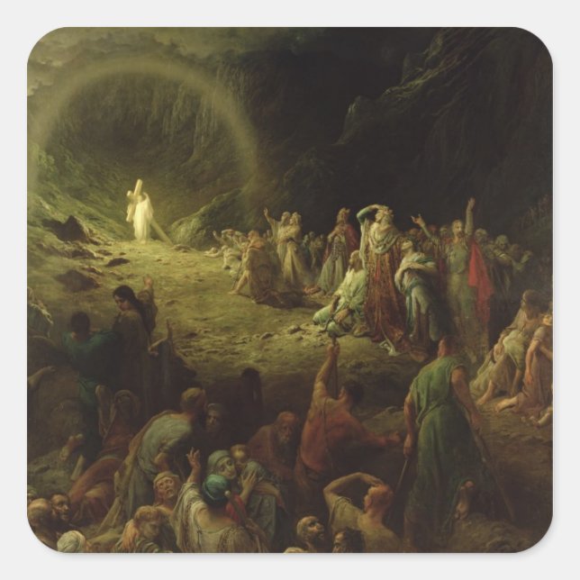 Das Tal der Tränen, 1883 Quadratischer Aufkleber (Vorderseite)