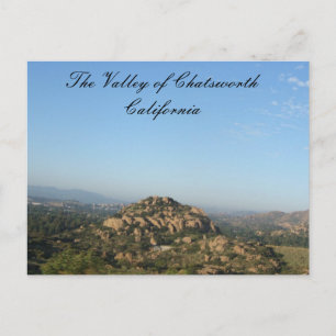 Das Tal von Chatsworth Kalifornien Postkarte