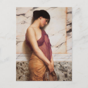 Das Tambourine Girl von John William Godward Postkarte