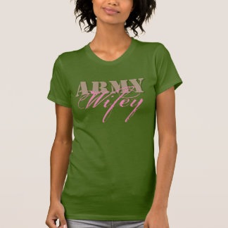 Das TAN, das Grün und das Rosa Armee Wifey Frauen T-Shirt