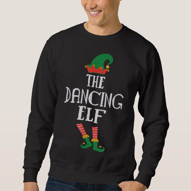Das tanzende Elf Funny Christmas Sweatshirt (Vorderseite)
