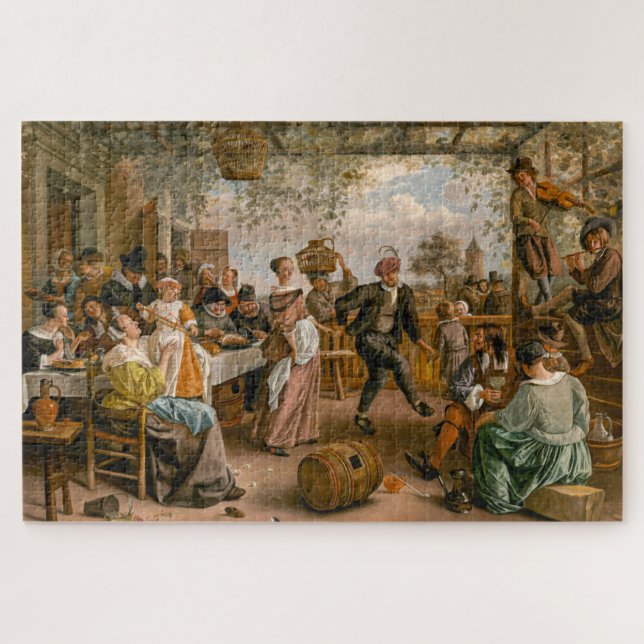 Das tanzende Paar von Jan Steen Puzzle (Horizontal)