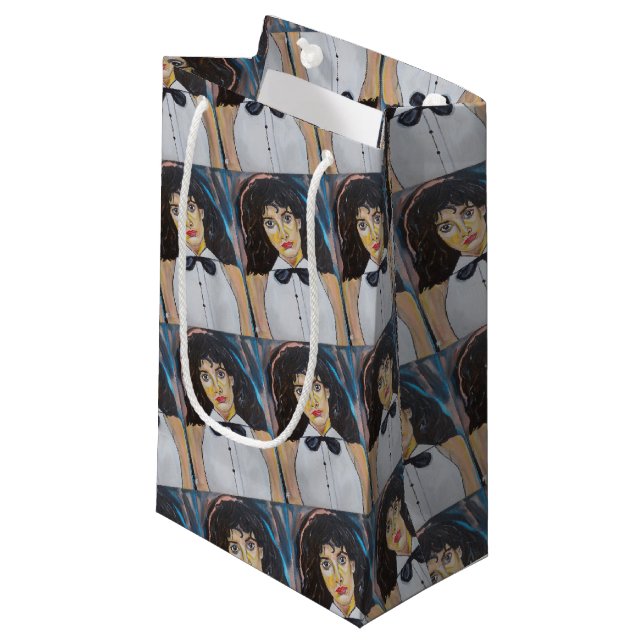 Das Tänzer-Gemälde von Alfred Fox Kleine Geschenktüte (Vorderseite Schrägansicht)