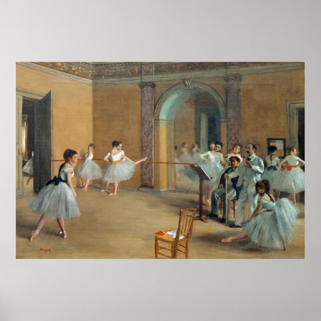 Das Tanzfoyer an der Oper Edgar Degas Poster (Vorne)
