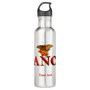 Das Tanzzeichen mit Schmetterlingen personalisiere Edelstahlflasche