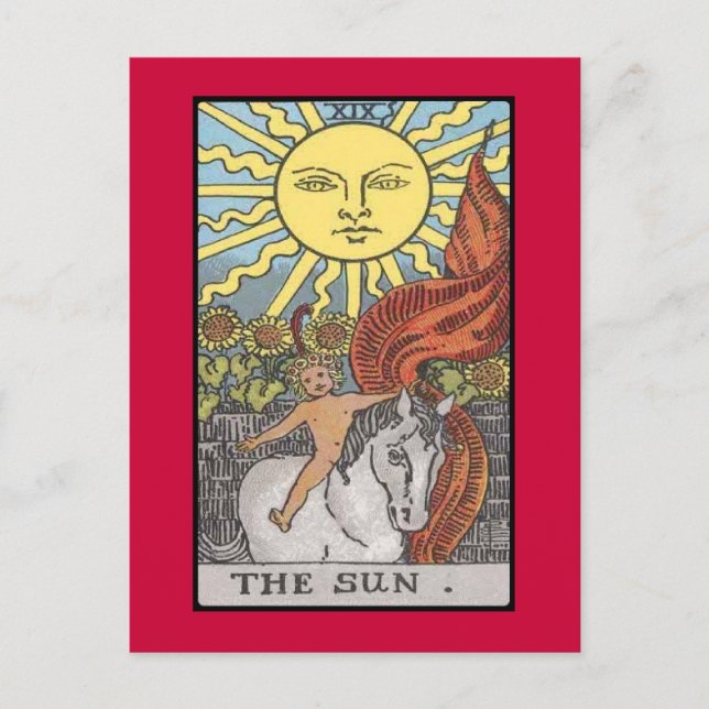 Das Tarot der Sun-Karte Postkarte (Vorderseite)
