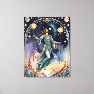 das Tarot des hängenden Mannes inspiriert Leinwanddruck