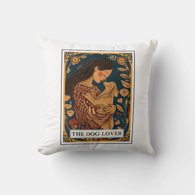 Das Tarot des Hundes Lover hielt sich für Kissen (Vorderseite)