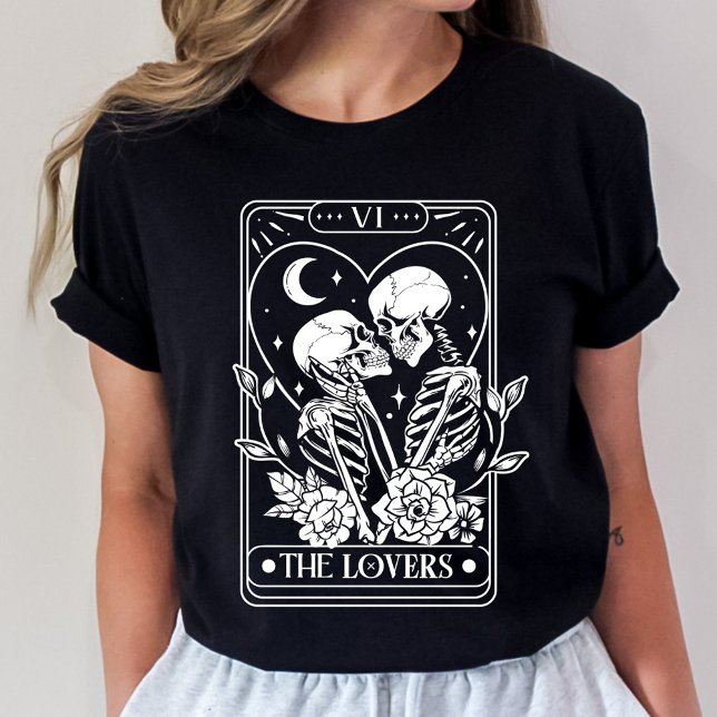 Das Tarot Lovers Skelettin Valentine T-Shirt (Von Creator hochgeladen)