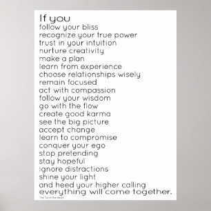 Das Tarot-Manifest-Plakat Poster