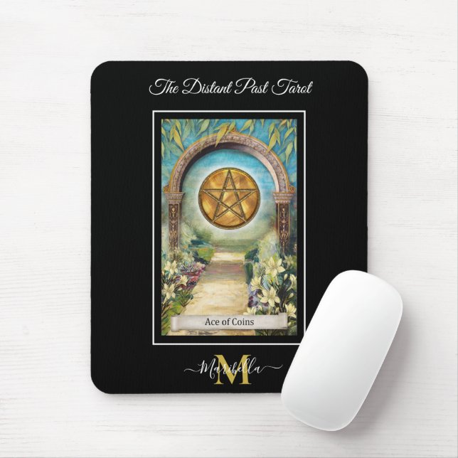 Das Tarotdeck 'The Distant Past' Ass der Münzen Mo Mousepad (Mit Mouse)