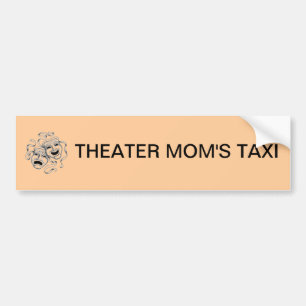 Das Taxi-Autoaufkleber der Theater-Mama Autoaufkleber