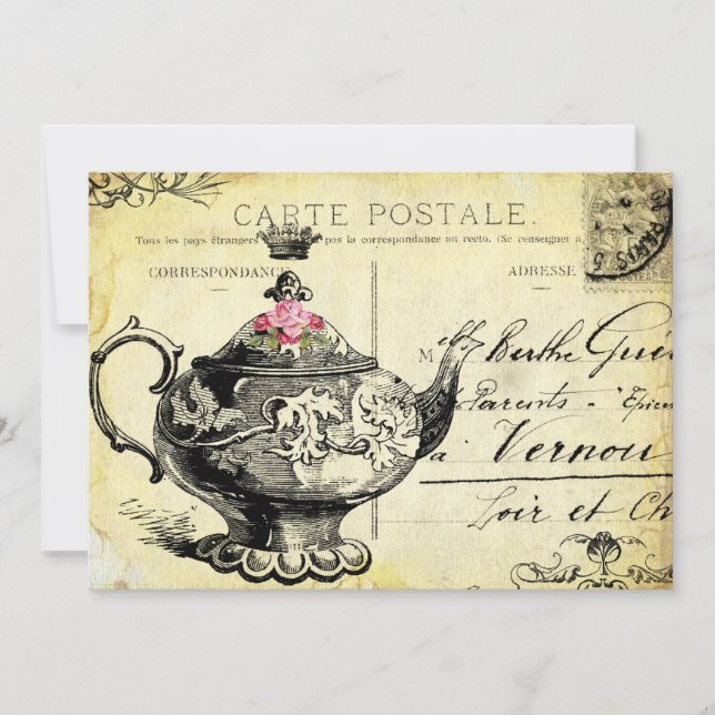 Das TeA-Party der QUeeN Einladung (Vorderseite)