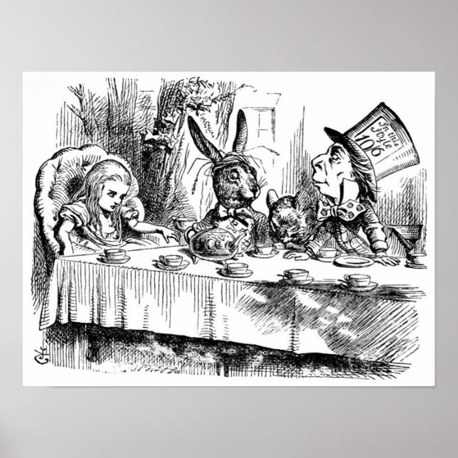 Das Tea-Party des Mad Hatter Poster (Vorne)