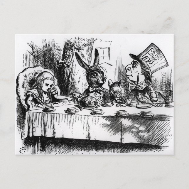 Das Tea-Party des Mad Hatter Postkarte (Vorderseite)