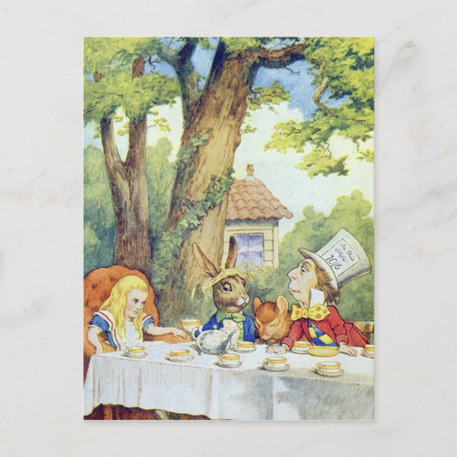 Das Tea-Party des Mad Hatter Postkarte (Vorderseite)