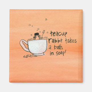 Das Teacup Rabbit nimmt ein Bad. In Seife! Magnet