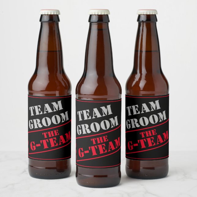 Das Team der G-Teams Bierflaschenetikett (Flaschen)