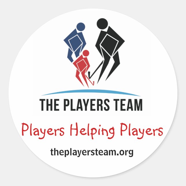 Das Team der Spieler hat große runde Sticker (Vorderseite)